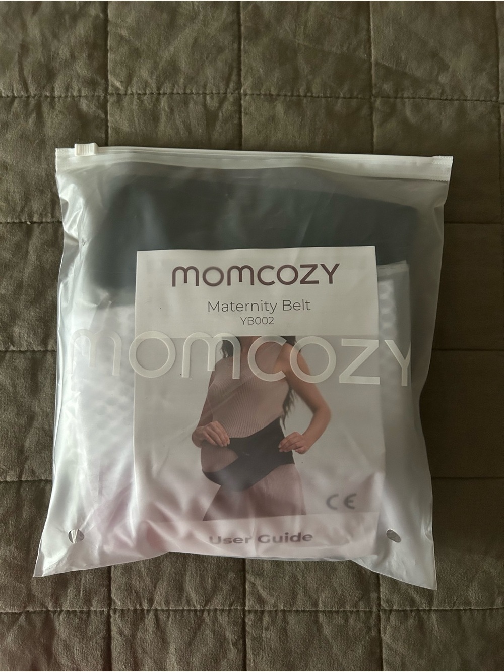 MomCozy Black Maternity Bodysuit Support Top
